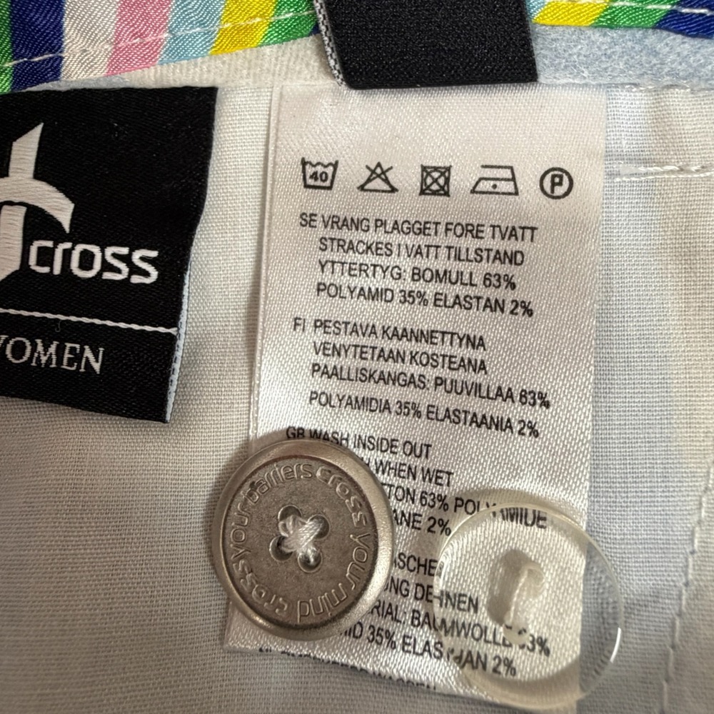 Cross Sportswear Womens Blue Tan Plaid Golf Shorts W Classic Size 8 NWT Swiss - Picture 13 of 13